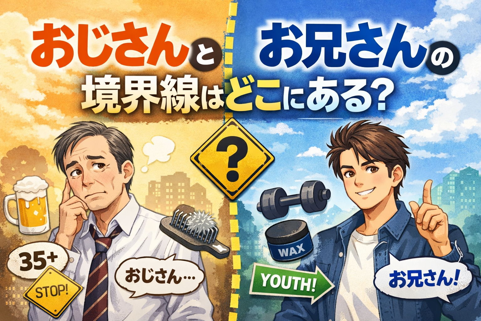 おじさんとお兄さんの境界線はどこ?年齢・見た目・振る舞いで変わる意外な基準
